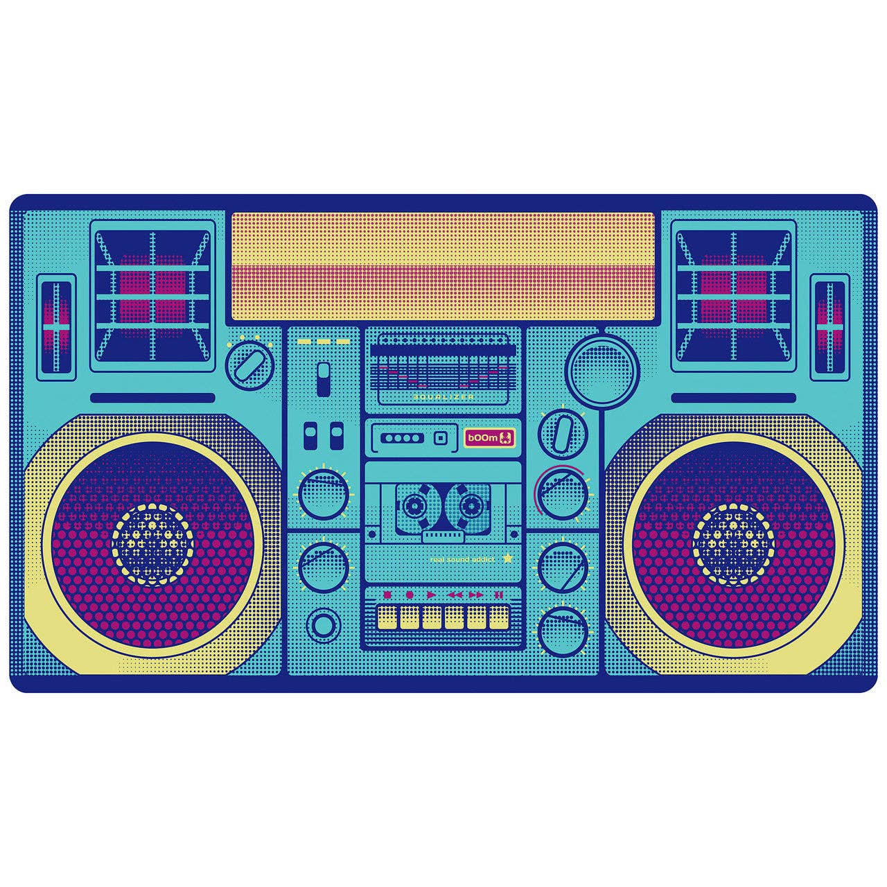 Blue Boom Box Playmat