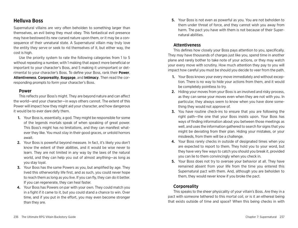 Ultimate RPG Villain Backstory Guide by James D’Amato: Paperback; 256 pages / English