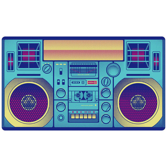 Blue Boom Box Playmat
