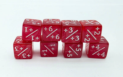 +1/+1 Pearl Red Counters for Magic - Set of 8