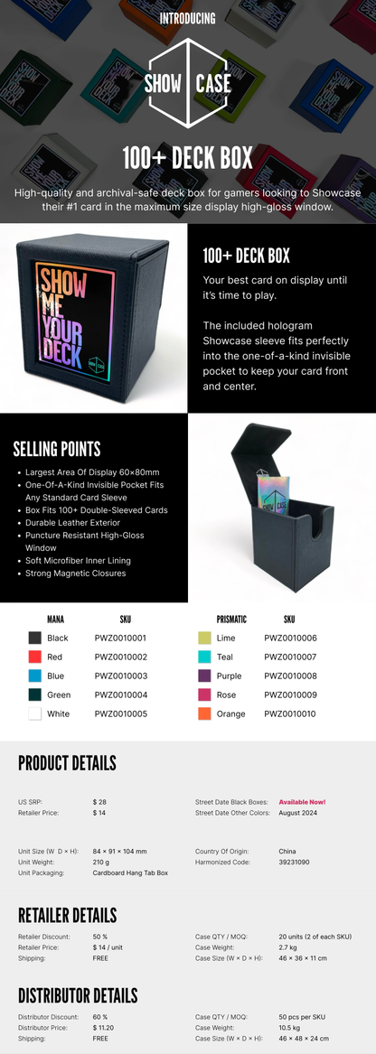 Showcase 100+ Deck Box - Purple