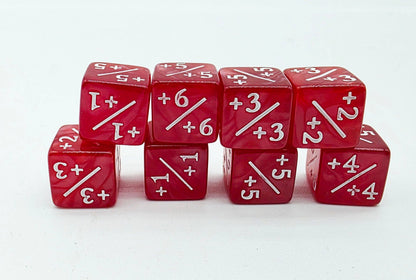 +1/+1 Pearl Red Counters for Magic - Set of 8